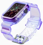 Fusion Accessories Light Set nutikella rihm Apple Watch 2/3/4/5/6/7/SE (38/40/41 mm) jaoks | silikoonist | lilla