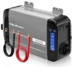 Qoltec puhta siinuslainega inverter | 12V kuni 230V | 500/1000W | LCD | USB | USB-C | &Uuml;hildub LiFePO4 GEL AGM akudega