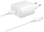 Samsung EP-TA845 reisilaadija | 45W | PD, QC | USB-C | koos USB-C kaabliga komplektis | valge