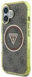 Guess IML 4G Glitter and Triangle Logo MagSafe Case iPhone 16 jaoks, pruun