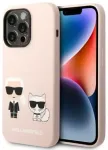 Karl Lagerfeld KLHMP14LSSKCI iPhone 14 Pro 6,1" hardcase jasnor&oacute;żowy|light pink Silicone Karl & Choupette Magsafe