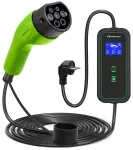 Qoltec Mobiilne laadija EV-le 2-in-1 Type2 | 3.5kW | 230V | SCHUKO 16A | LCD | Kaasaskantav | Wallbox | 5m