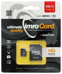 IMRO m&auml;lukaart microSD 32GB 100MB/s class 10 UHS 3 SD-adapteriga