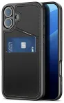 Dux Ducis Rafi II Mag raamatut&uuml;&uuml;pi telefoni &uuml;mbris alusega ja MagSafe toega iPhone 16 Plus must