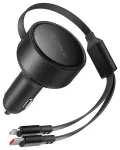 Orico Dual Stretch autolaadija | 30W | USB-C, Lightning | USB-C ja Lightning kaablitega komplektis | must
