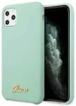 Guess GUHCN58LSLMGG iPhone 11 Pro roheline k&otilde;va &uuml;mbris Silicone Vintage Gold Logo