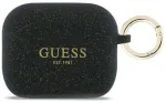 Case Guess Silicone Glitter Ring for AirPods Pro 3 black