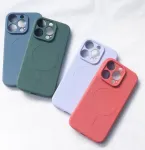 Silicone Case telefoni &uuml;mbris MagSafe toega iPhone 15 Pro beež