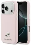 Karl Lagerfeld Karl & Choupette Head Pins Saffiano telefoni &uuml;mbris MagSafe toega iPhone 17 Pro roosa