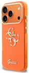 Guess IML 4G Script Metal Logo telefoni &uuml;mbris iPhone 17 Pro Max oranž
