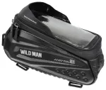 WILDMAN traveling bag for bike frame with zipper 1,2L (4 "- 7") ES10 black