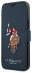 U.S. Polo USFLBKP12MPUGFLNV iPhone 12|12 Pro 6,1" merev&auml;inine raamatut&uuml;&uuml;pi nahast &uuml;mbris Polo Embroidery Collection