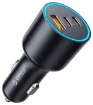 Orico HyperDrive autolaadija | 100W | USB-A, USB-C | must