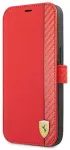 Ferrari FESAXFLBKP13SRE iPhone 13 mini 5,4" punane raamatukujuline kate On Track Carbon Stripe