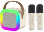 Riff K12 kaasaskantav BT karaokes&uuml;steem 2 juhtmeta mikrofoniga White