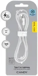 Blavec CCA-CL24W30 andmeedastus- ja laadimiskaabel | USB-C kuni Lightning | PD | 20W | 3m | valge