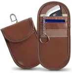 KLATKA FARADAYA TECH-PROTECT KLR100 POUCH KEYLESS RFID SIGNAL BLOCKER CASE ESPRESSO