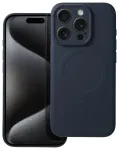 Silicone Mag Cover telefoni &uuml;mbris MagSafe toega iPhone 15 Pro sinine