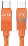 USAMS U93 andmeedastus- ja laadimiskaabel | USB-C kuni USB-C | 240W | 1.2m | oranž