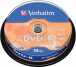 CD-plaadid VERBATIM DVD-R DLP 4.7GB 16x, 10 tk / pakendis, spindlil