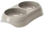 Loomakauss, plastik : Magic Cat Plastic Double Bowl, grey,23*13cm