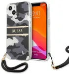 Guess GUHCP13MKCABBK iPhone 13 6,1" must k&otilde;va &uuml;mbris Camo Strap Collection