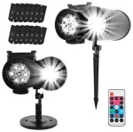 LED-v&auml;lisprojektor puldiga | 12 slaidi | Dekoratiivne v&auml;lisprojektor LED-valgusega