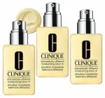 Komplekttrio, Clinique, Dramatically Different Lotion+, Niisutav, P&auml;eva- ja &ouml;&ouml;kreem, N&auml;ole, 3 tk, 125 ml