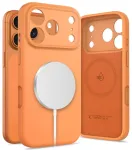 TECH-PROTECT Silicone Magsafe telefoni&uuml;mbris MagSafe toega Apple iPhone 17 Pro Max jaoks, Cosmic Orange