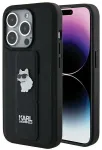Karl Lagerfeld KLHCP14LGSACHPK iPhone 14 Pro 6.1" czarny|black hardcase Gripstand Saffiano Choupette Pins
