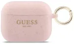 Case Guess Silicone Glitter Ring for AirPods Pro 3 pink