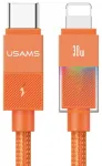 USAMS U93 andmeedastus- ja laadimiskaabel | USB-C kuni Lightning | 30W | 1.2m | oranž