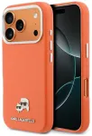 Karl Lagerfeld Karl & Choupette Head Pins Saffiano &uuml;mbris MagSafe toega telefonile iPhone 17 Pro Max oranž