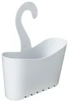 Rippuv vannitoa multifunktsionaalne riiul 25x9x28cm valge