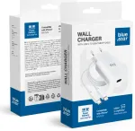 Blue Star TFK-TC-1099C reisilaadija | 18W | PD, QC | USB-C, Lightning | USB-C kuni Lightning kaabliga komplektis | valge
