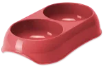 Loomakauss, plastik : Magic Cat Plastic Double Bowl, red,23*13cm