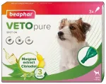 Kirbu- ja puugitilgad koertele - Beaphar VETOPURE SPOT ON S-M DOG, 3 tk