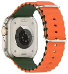 Beline Silicone Waves nutikella rihm Apple Watch (42/44/45/49 mm) jaoks | silikoonist | roheline/oranž