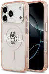 Karl Lagerfeld IML Choupette Sketch Logo telefoni &uuml;mbris MagSafe toega iPhone 17 Pro roosa
