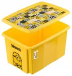 Kast kaanega 45L Karolina &ldquo;Minions Mosaic&rdquo; 55.5x40x30cm kollane
