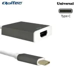 Qoltec 50427 USB Type-C 3.1 Pordi Adapter HDMI AF Kaabel 20cm Valge