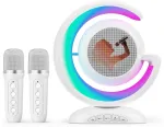 Riff YS110 BT 5.3 kaasaskantav karaoke k&otilde;laris&uuml;steem 2 juhtmeta mikrofoniga White