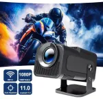 Riff HY320 kaasaskantav nutiprojektor BT 5.0 1080p Android 11.0 Wi-Fi 6 automaatse trapetskorrektsiooniga Black