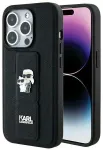 Karl Lagerfeld KLHCP14LGSAKCPK iPhone 14 Pro 6.1" czarny|black hardcase Gripstand Saffiano Karl&Choupette Pins