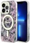 Guess GUHMP14LHCFWSP iPhone 14 Pro 6.1" pink|pink hardcase Flower MagSafe
