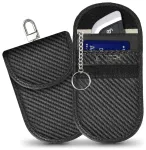KLATKA FARADAYA TECH-PROTECT KLR100 POUCH KEYLESS RFID SIGNAL BLOCKER CASE CARBON BLACK