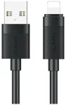 USAMS U94 andmeedastus- ja laadimiskaabel | USB-A kuni Lightning | 12W | 1m | must