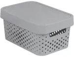 Box with lid Infinity Recycled 4,5L 27x19x12cm grey