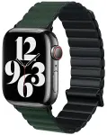 Beline Magnetic Pro nutikella rihm Apple Watch (42/44/45/49 mm) jaoks | silikoonist | must/roheline