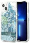 Guess GUHCP13MLFLSN iPhone 13 6,1" roheline|green hardcase Flower Liquid Glitter